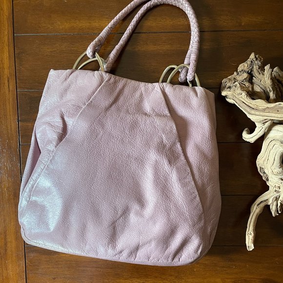 Elliott Lucca Purple Grained Leather Hobo Bag - Picture 5 of 12